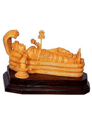 15" Wooden Shri Padmanabha Swamy