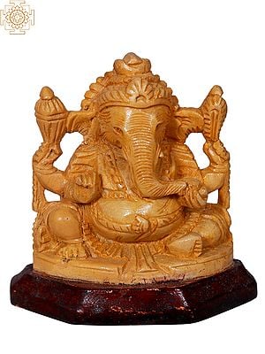 Vinayaka Sitting | Wooden Statue