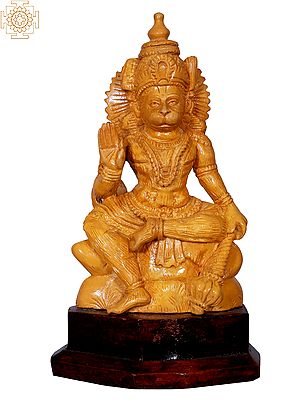 Hanuman Seated | Wooden Statue