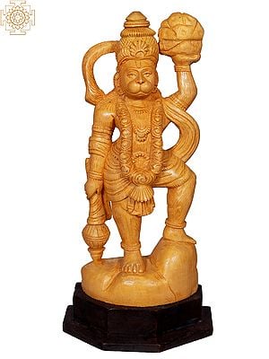 Veera Hanuman Hold Dronagiri Parvat | Wooden Statue