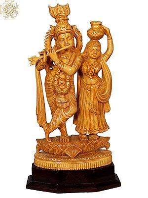 Radha Krishna | Wooden Statue
