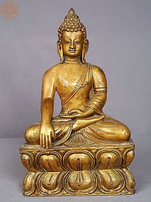 11" Golden Color Shakyamuni Buddha from Nepal