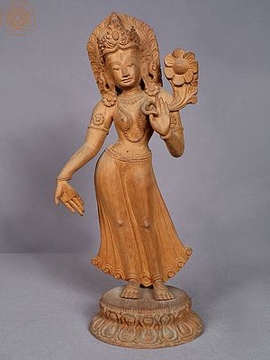 13" Standing Tibetan Buddhist Goddess Tara from Nepal