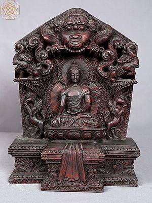 12" Gautam Buddha Seated On Throne from Nepal