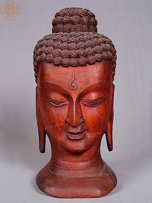 12'' Meditating Red Toned Buddha | Nepalese Handicrafts