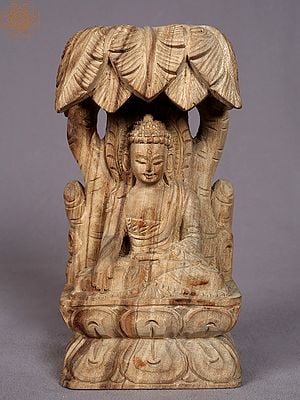 8'' Bhumisparsha Mudra Buddha Under Tree | Nepalese Handicrafts