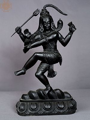 18" Lord Shiva Tandav Dancing Statue From Nepal