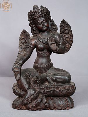 12" Goddess Green Tara - Tibetan Buddhist Deity from Nepal