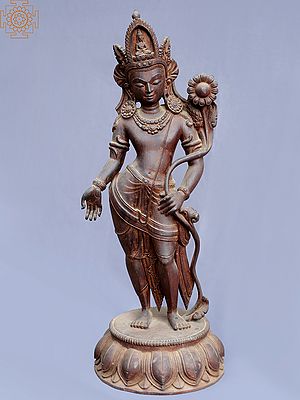 15'' Buddhist Deity Avalokiteśvara | Wooden | Nepalese Handicrafts