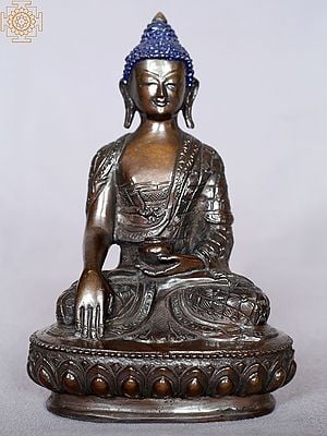 6" Lord Buddha Idol in Bhumisparsha Mudra | Copper Statue