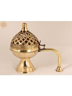 6" Brass Incense Burner | Handmade | Made in India