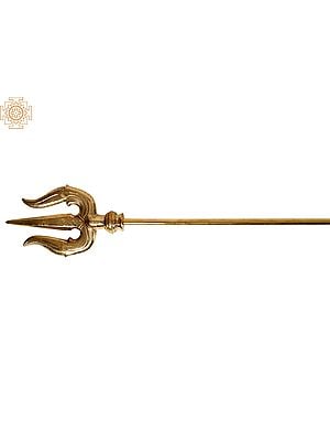 60" Large Size Lord Shiva's Trishul In Brass | Handmade | Made In India