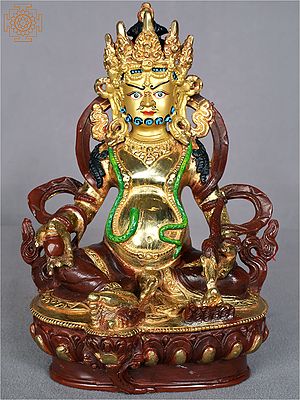 8'' God Of Wealth Kubera Seated | Nepalese Handicrafts
