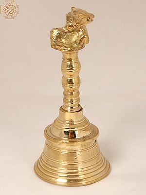 5" Small Ritual Nandi Bell in Brass