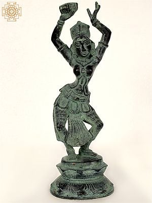 11" Dancing Apsara in Brass