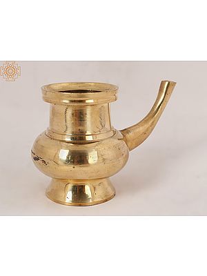 3" Small Kerala Ritual Kindi Brass
