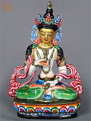 5" Colorful Tibetan Buddhist Deity Vajrasattva from Nepal