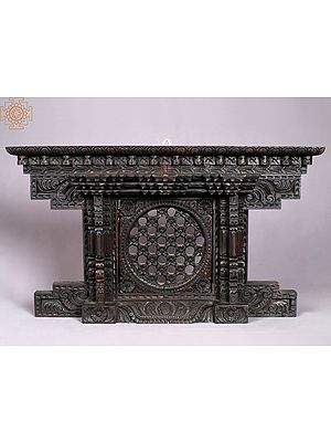 11'' Traditional Wooden Carved Wall Hanging | Nepalese Handicrafts