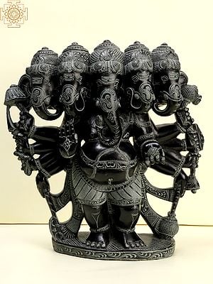 11" Ten Armed Panchamukhi Ganesha