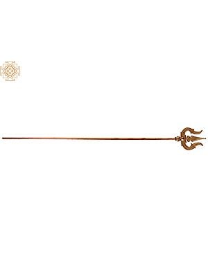 48" Large Size Lord Shiva's Trident In Copper | Handmade | Made In India