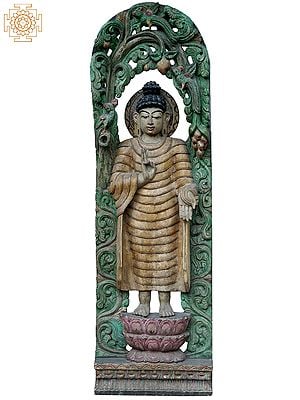 48" Large Buddha | Wooden Statue