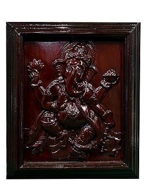 19" Lord Ganesha Frame | Wooden Panel