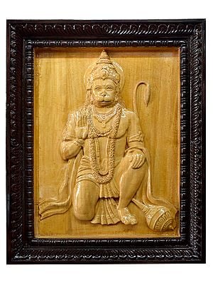 18'' Lord Hanuman (Maruti) | Wooden Frame