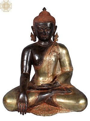 20" Bhumi-Sparsha Buddha in Brass