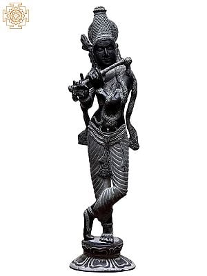 11'' Krishna (Dwarkadhish) With Fine Details | Kadappa Stone