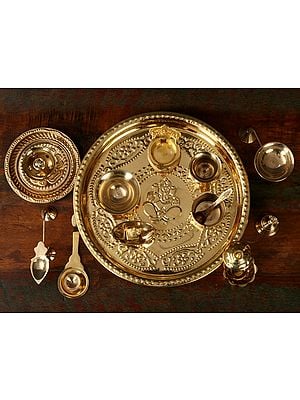 Brass Puja Thali Set, Decorative Puja Thali Set – Ashtok