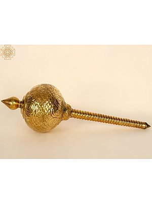 22" Lord Hanuman's Gada (Mace) in Brass