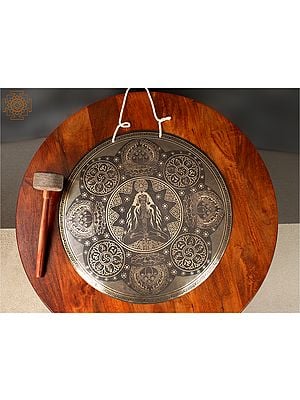 25'' Tantric Yogi Healing Gong for Meditation in Bronze