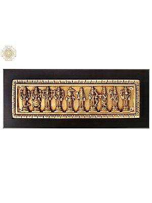 16" Ten Incarnation of Lord Vishnu (Dashavatara) | Wall Hanging