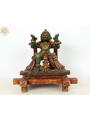 18" Lord Hanuman Replica of Temple Vahana