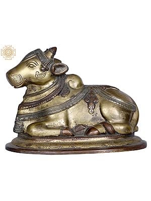 8'' Holy Nandi Seated On Base | Bronze