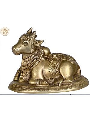 6'' Holy Nandi Ornamented | Bronze