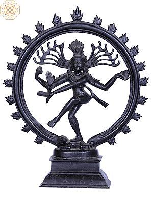 12" Black Nataraja (Dancing Shiva) in Bronze