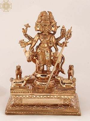 8" Lord Dattatreya in Bronze