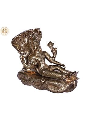 8'' Hindu Deity Ranganatha (Lord Vishnu) Bronze Statue
