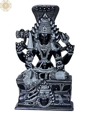 12" Sri Devi Karumariamman Stone Sculpture