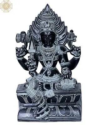 Stone Statue of Goddess Mariamman (South Indian Durga)