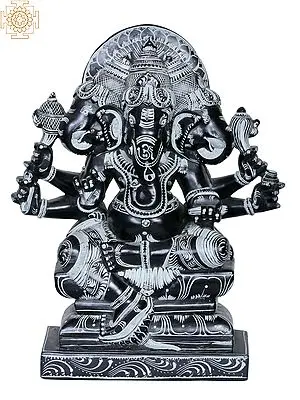 Large Stone Sculpture of Lord Ganesha
