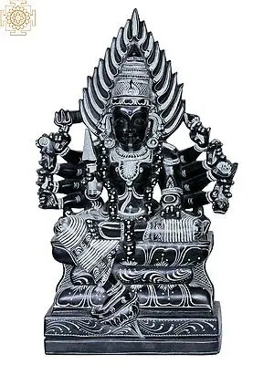 14" Goddess Mariamman Sculpture: Divine Power and Protection