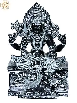 14" Goddess Mariamman Stone Statue | South Indian Durga