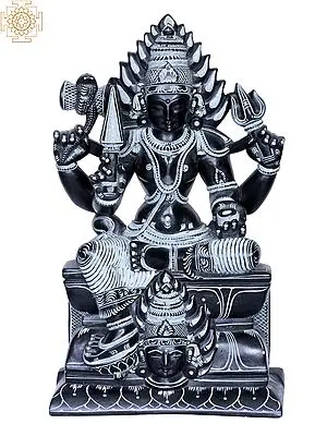 12" Goddess Mariamman Stone Sculpture