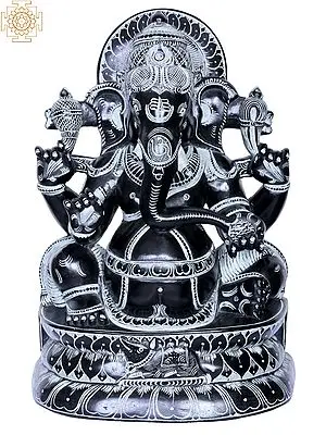 Wisdom and Obstacle Remover Ganesha Stone Sculpture