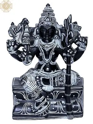 8" Goddess Rajarajeshwari Stone Statue