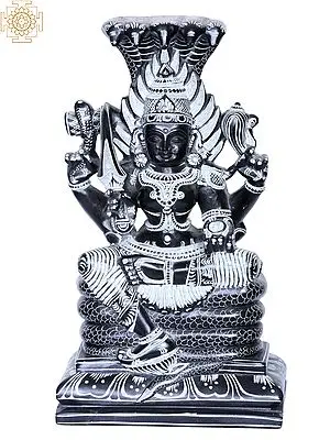 10" Goddess Karumariamman Stone Sculpture