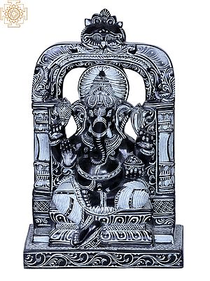 10" Sitting Chaturbhuja Lord Ganesha