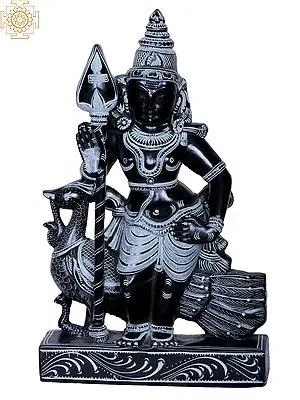 Lord Karttikeya (Murugan) Stone Sculpture